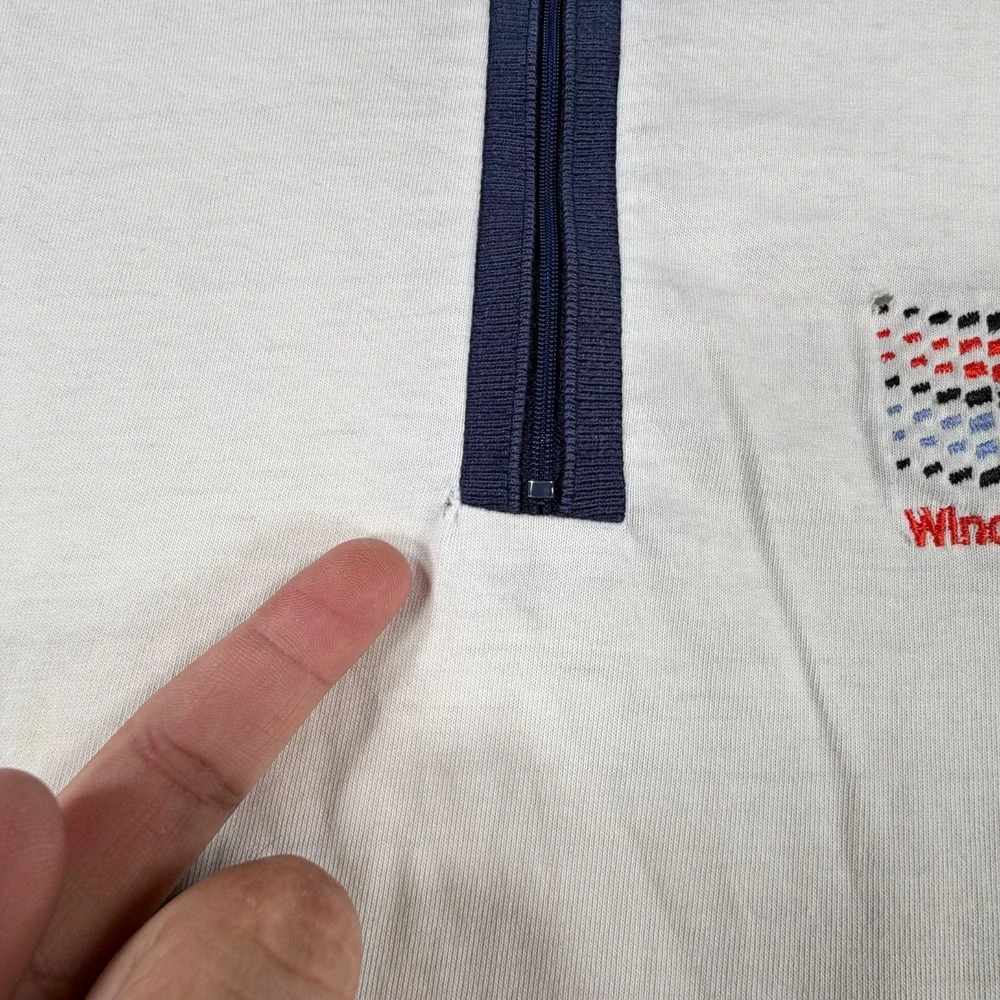 Luna Pier Windows NT 5.0 Polo Shirt Mens XL White Rock‎ Solid Power Resort Wear